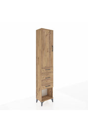 Arges Dolap 2 Raflı 3 Çekmeceli Tek Askılı 44x30x221 Çam-Çam