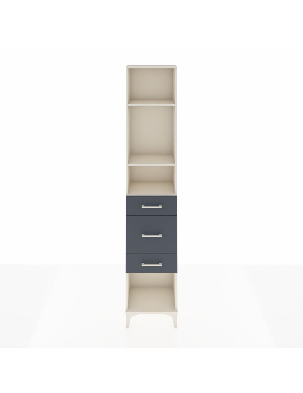 Arges Dolap 3 Raflı 3 Çekmeceli 44x30x221 Aytaşı-Antrasit