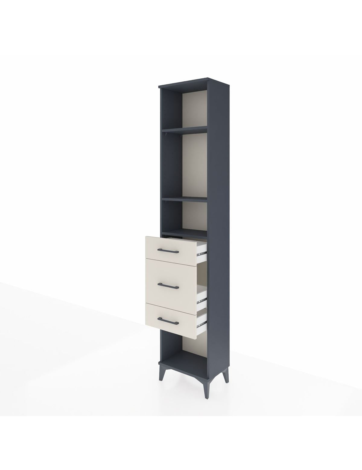 Arges Dolap 3 Raflı 3 Çekmeceli 44x30x221 - S28M147V4A