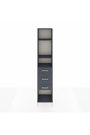 Arges Dolap 3 Raflı 3 Çekmeceli 44x30x221 Antrasit-Antrasit