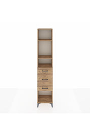 Arges Dolap 3 Raflı 3 Çekmeceli 44x30x221 Çam-Çam