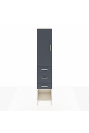 Arges Dolap 3 Raflı 3 Çekmeceli Tek Kapaklı 44x30x221 Aytaşı-Antrasit