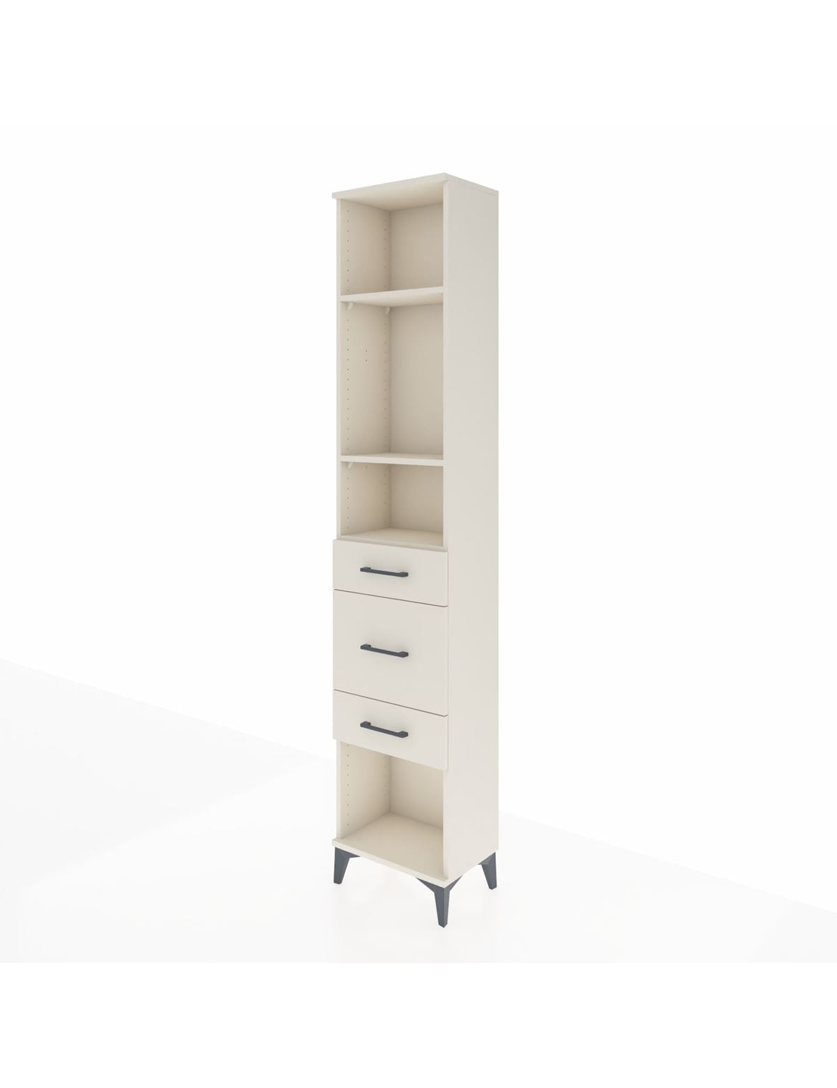 Arges Dolap 3 Raflı 3 Çekmeceli 44x30x221 - S28M149V1A