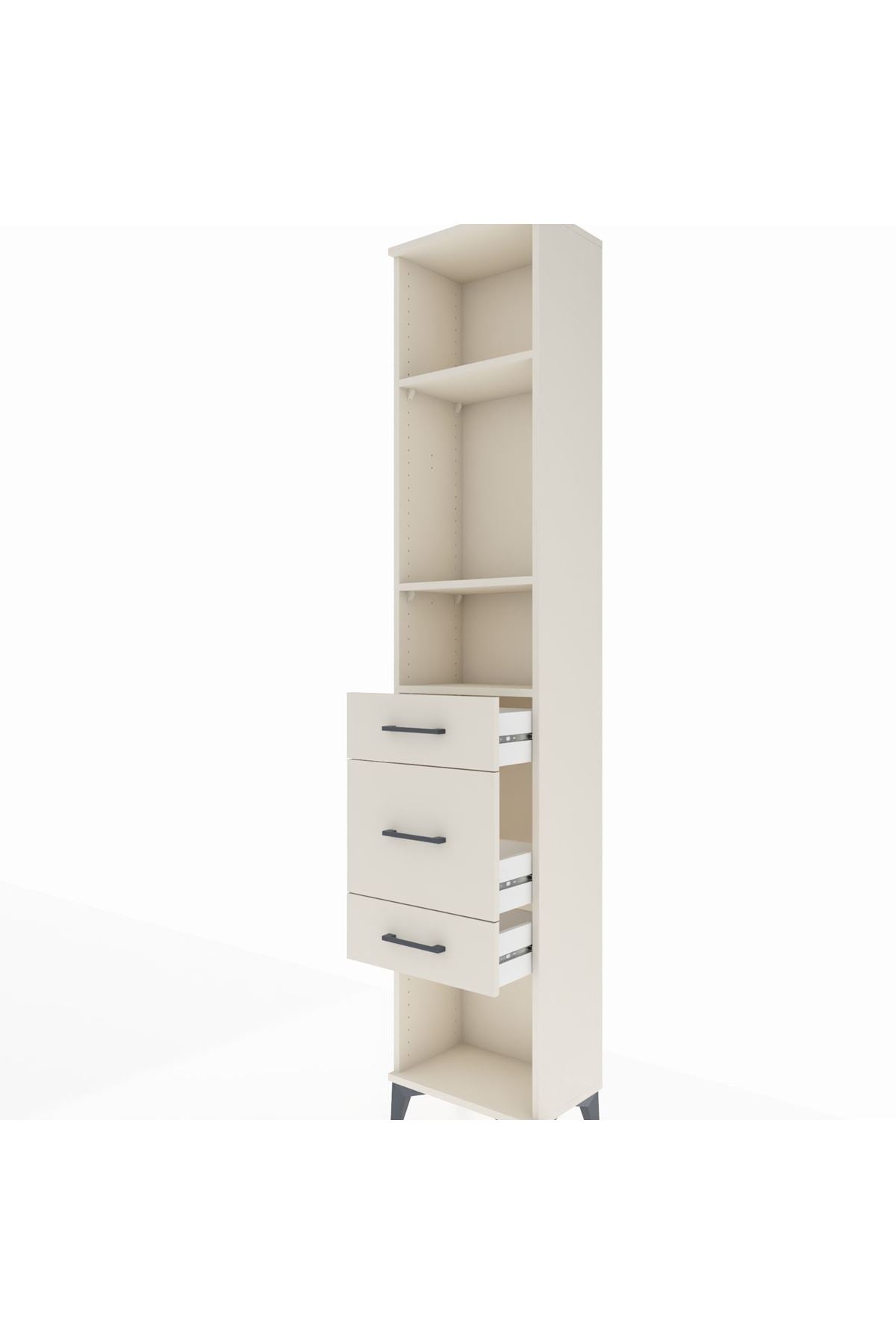 Arges Dolap 3 Raflı 3 Çekmeceli 44x30x221 - S28M149V1A