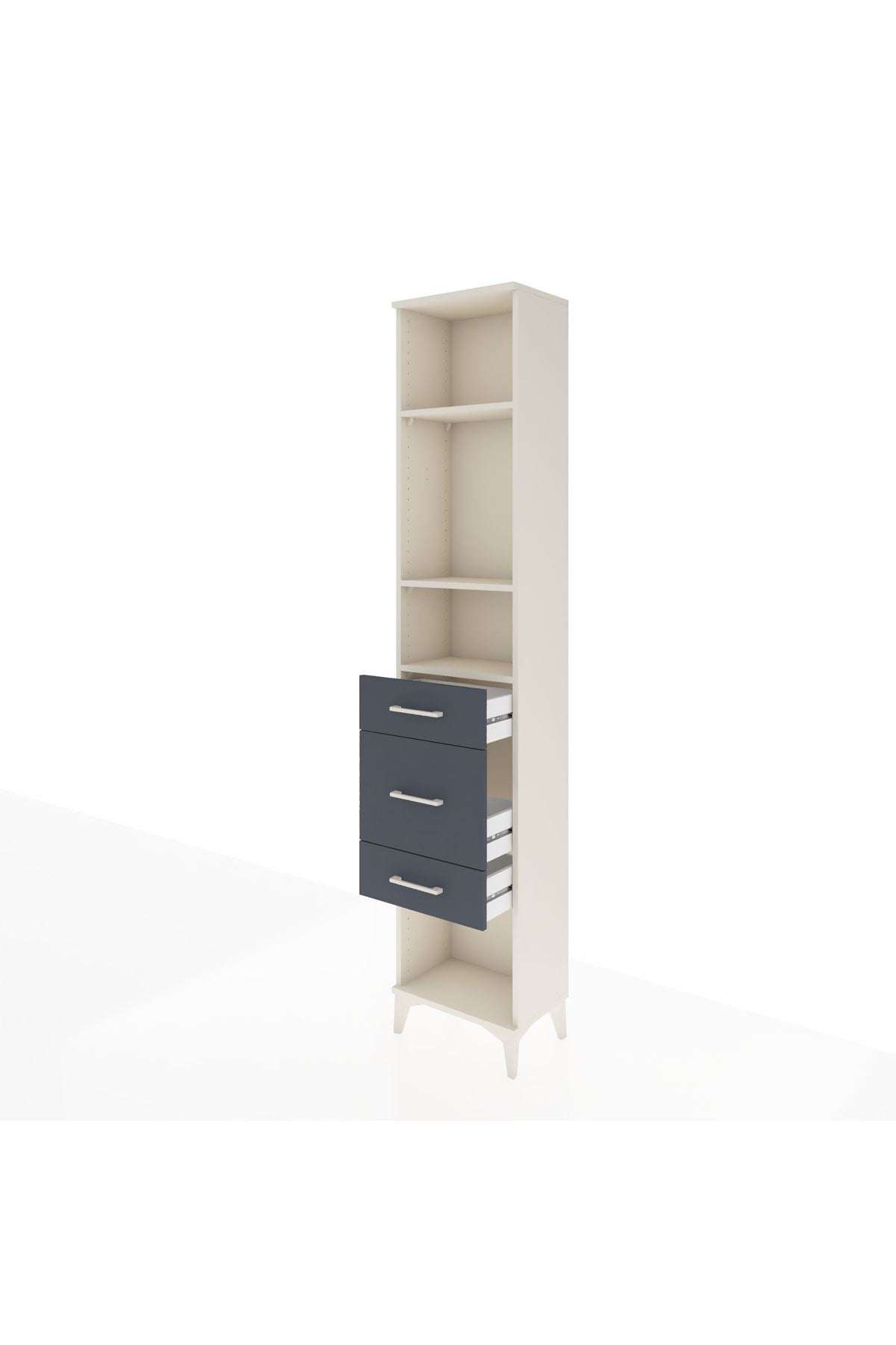Arges Dolap 3 Raflı 3 Çekmeceli 44x30x221 - S28M149V2A