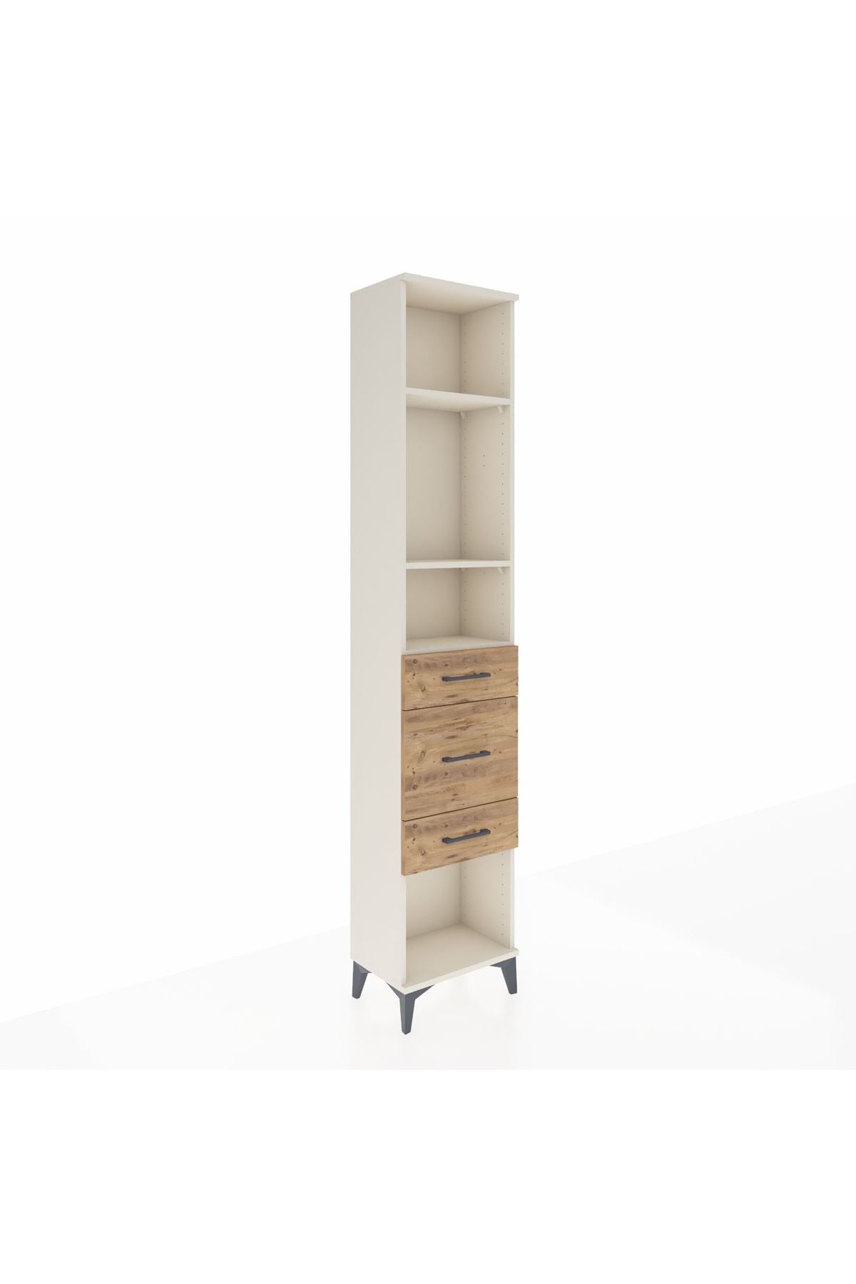 Arges Dolap 3 Raflı 3 Çekmeceli 44x30x221 - S28M149V3A