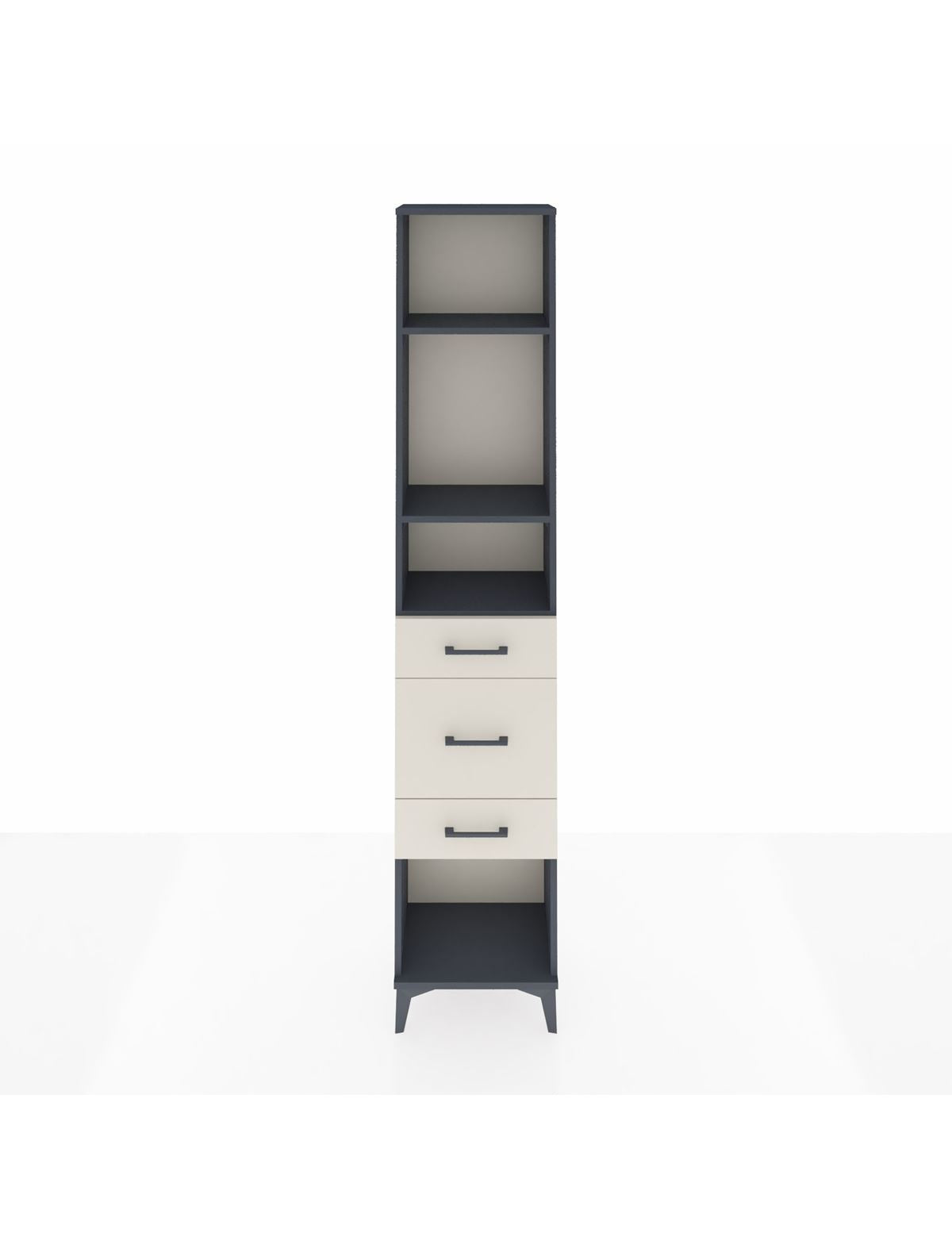 Arges Dolap 3 Raflı 3 Çekmeceli 44x30x221 Antrasit-Aytaşı