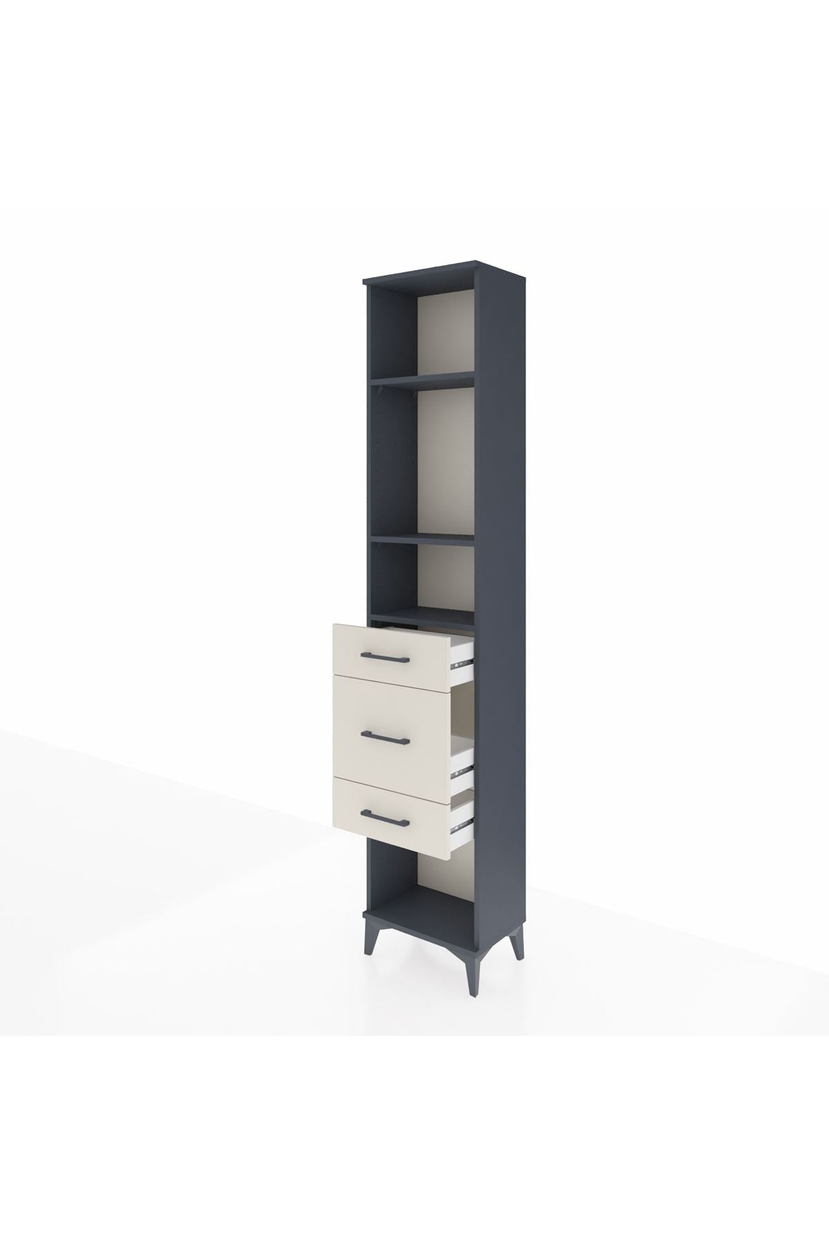 Arges Dolap 3 Raflı 3 Çekmeceli 44x30x221 - S28M149V4A