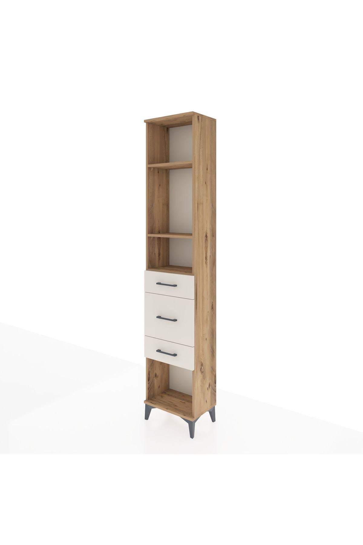 Arges Dolap 3 Raflı 3 Çekmeceli 44x30x221 - S28M149V7A