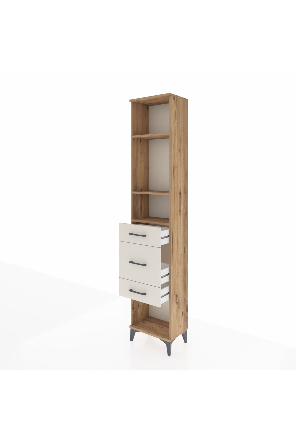 Arges Dolap 3 Raflı 3 Çekmeceli 44x30x221 - S28M149V7A
