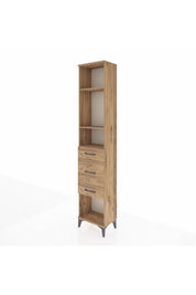 Arges Dolap 3 Raflı 3 Çekmeceli 44x30x221 Çam-Çam