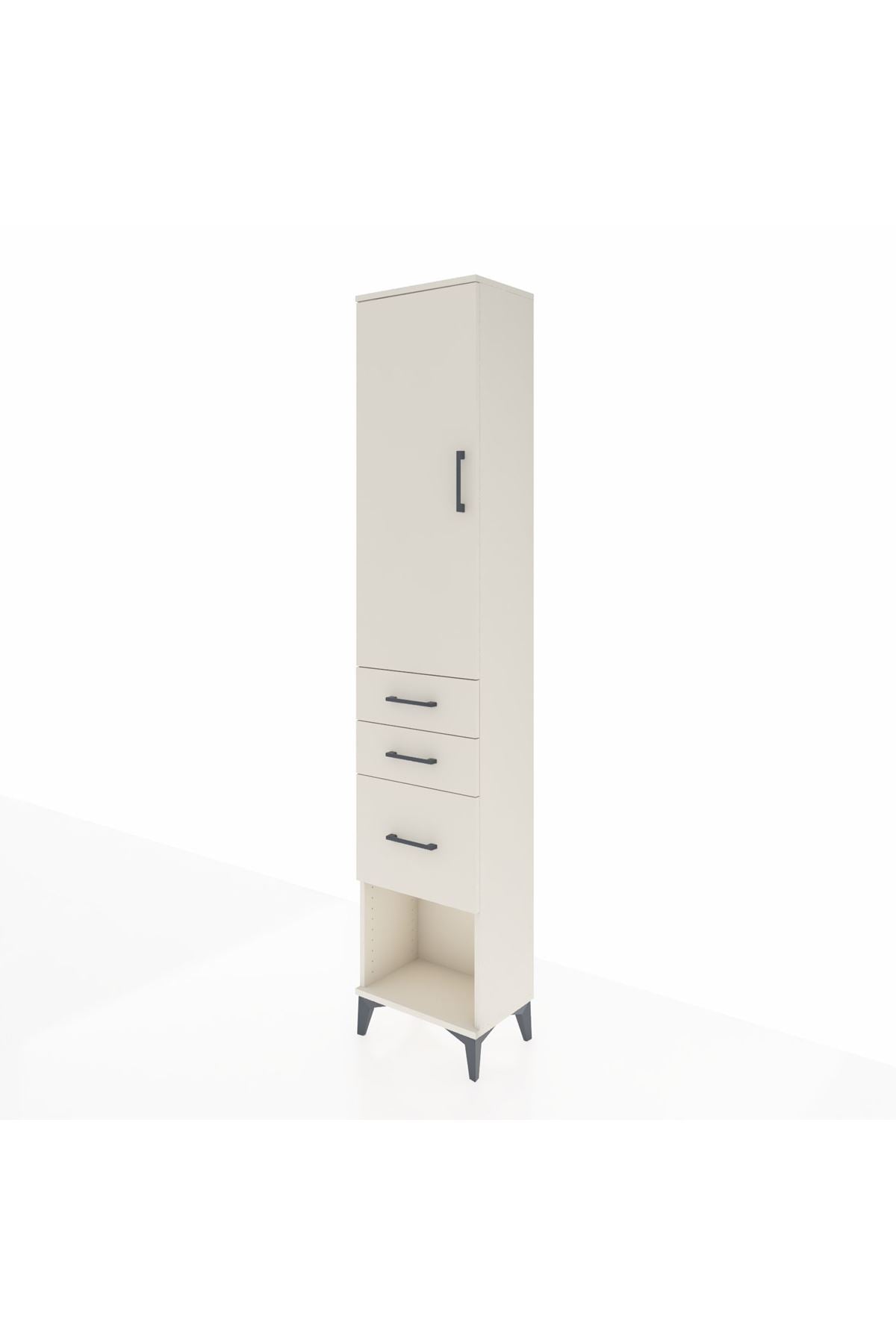 Arges Dolap 2 Raflı 3 Çekmeceli Tek Askılı 44x30x221 - S28M150V1A