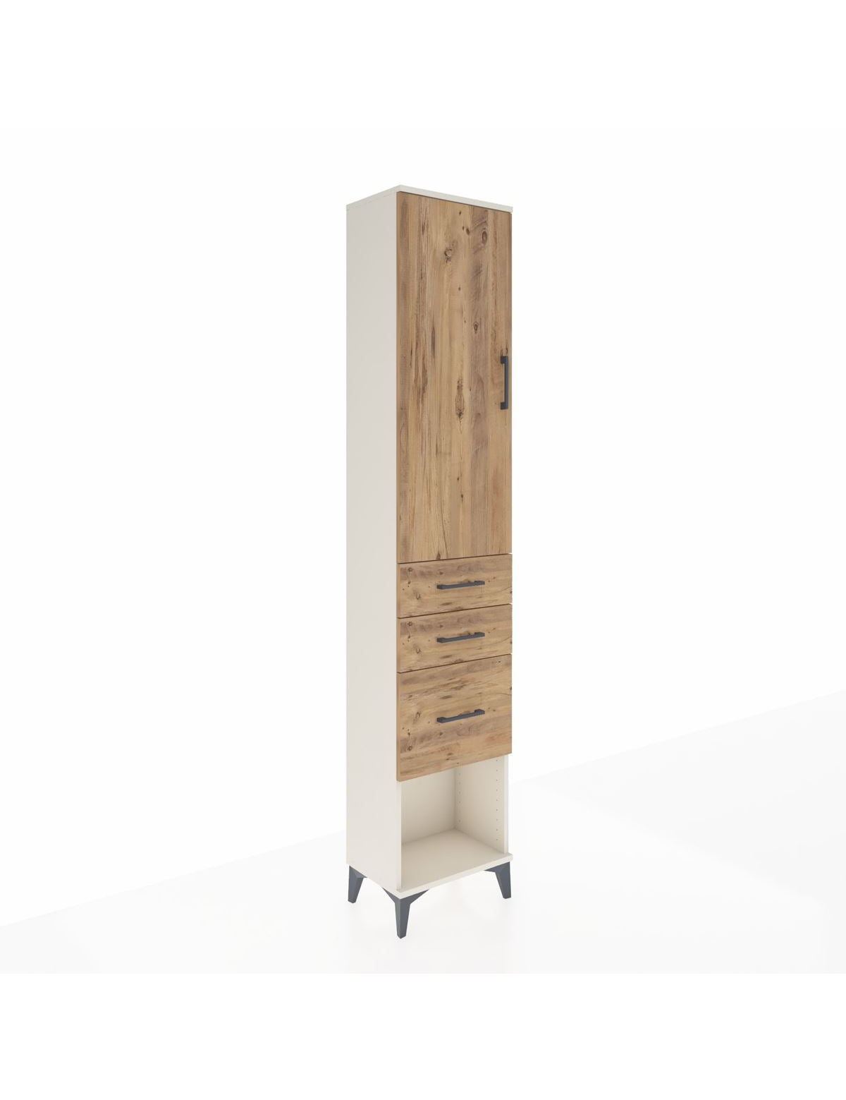 Arges Dolap 2 Raflı 3 Çekmeceli Tek Askılı 44x30x221 - S28M150V3A