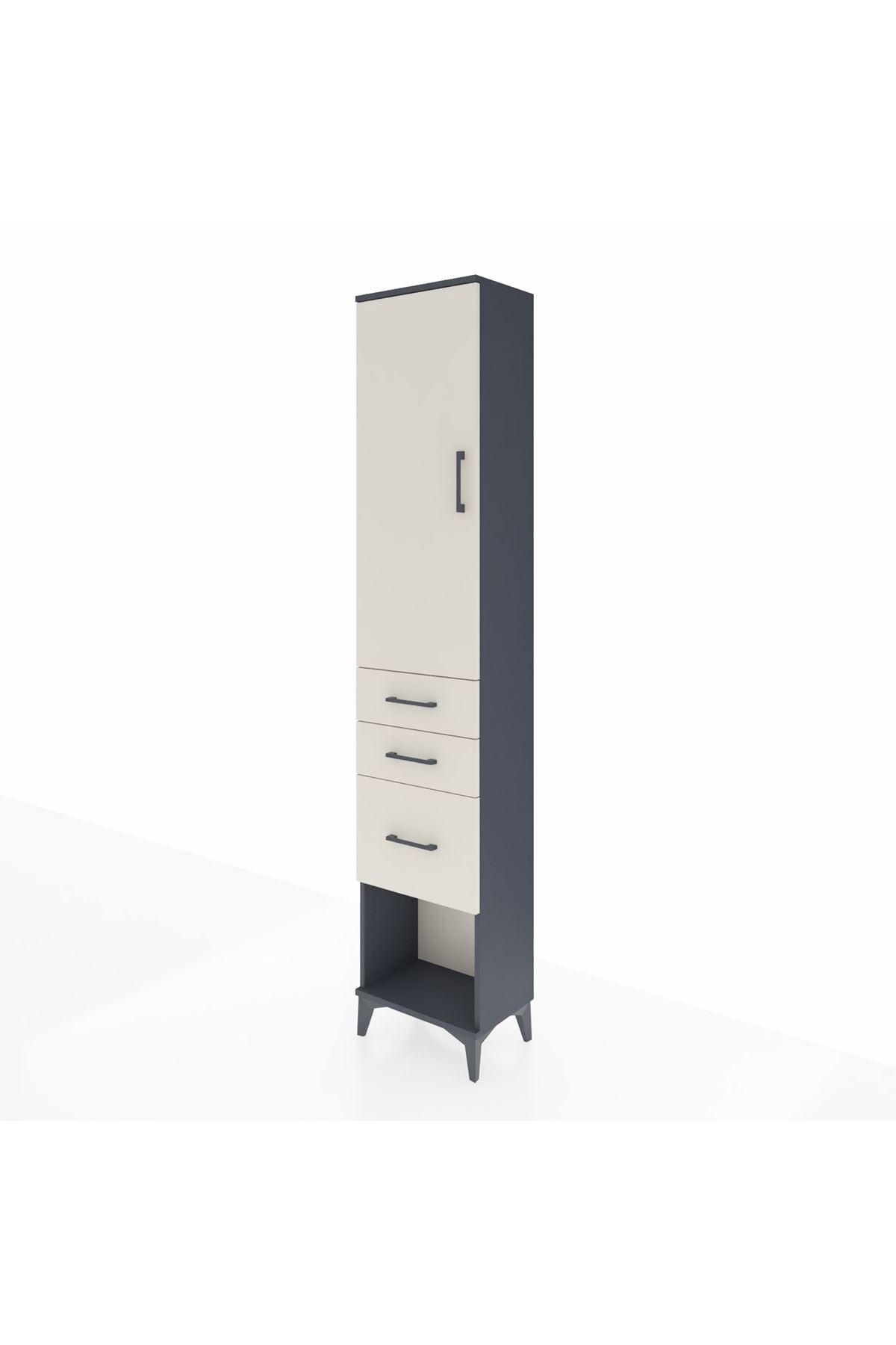 Arges Dolap 2 Raflı 3 Çekmeceli Tek Askılı 44x30x221 - S28M150V4A
