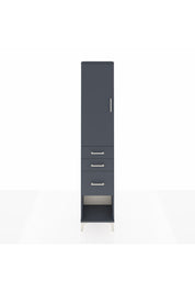 Arges Dolap 2 Raflı 3 Çekmeceli Tek Askılı 44x30x221 Antrasit-Antrasit