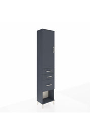 Arges Dolap 2 Raflı 3 Çekmeceli Tek Askılı 44x30x221 Antrasit-Antrasit