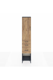 Arges Dolap 2 Raflı 3 Çekmeceli Tek Askılı 44x30x221 Antrasit-Çam