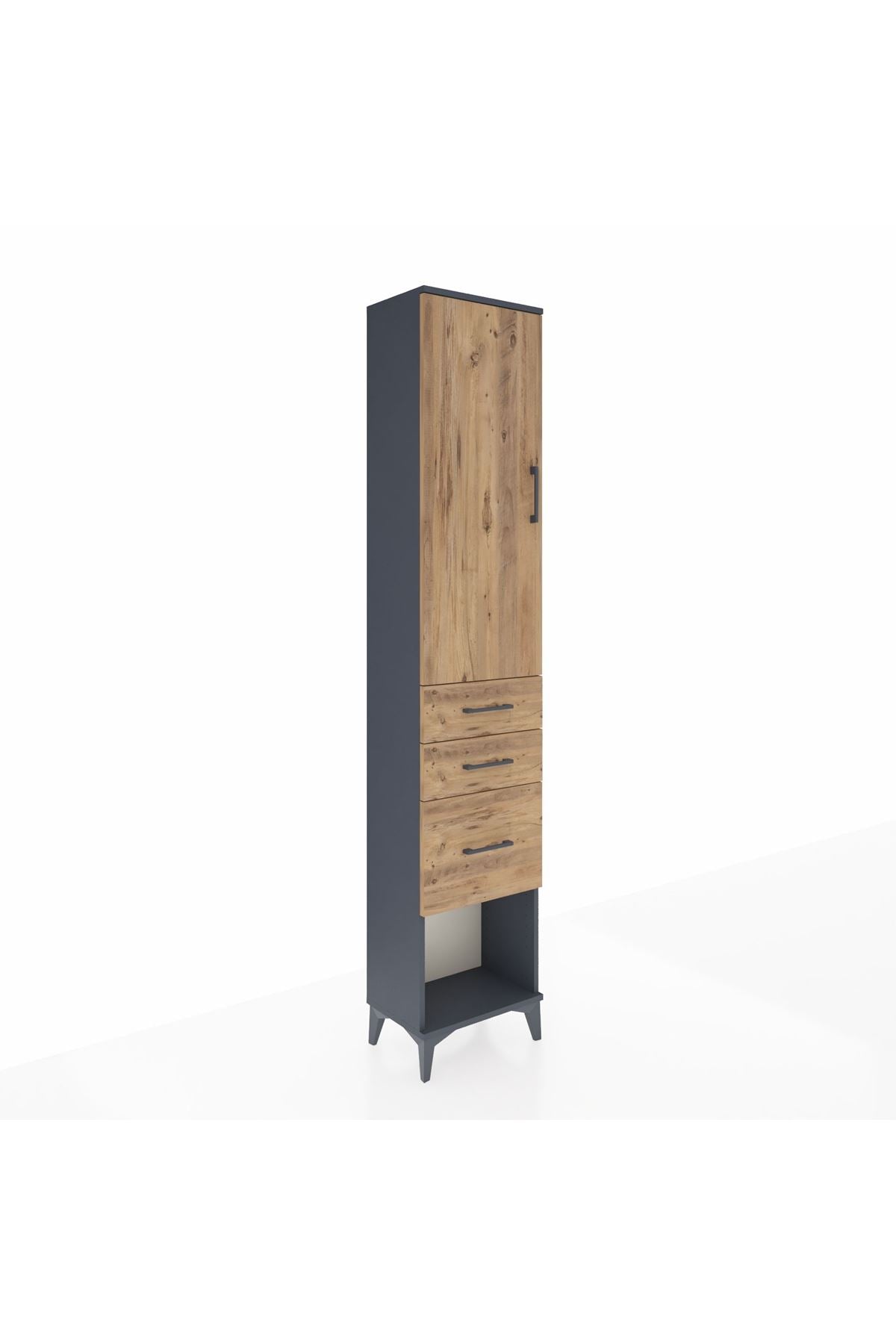 Arges Dolap 2 Raflı 3 Çekmeceli Tek Askılı 44x30x221 - S28M150V6A