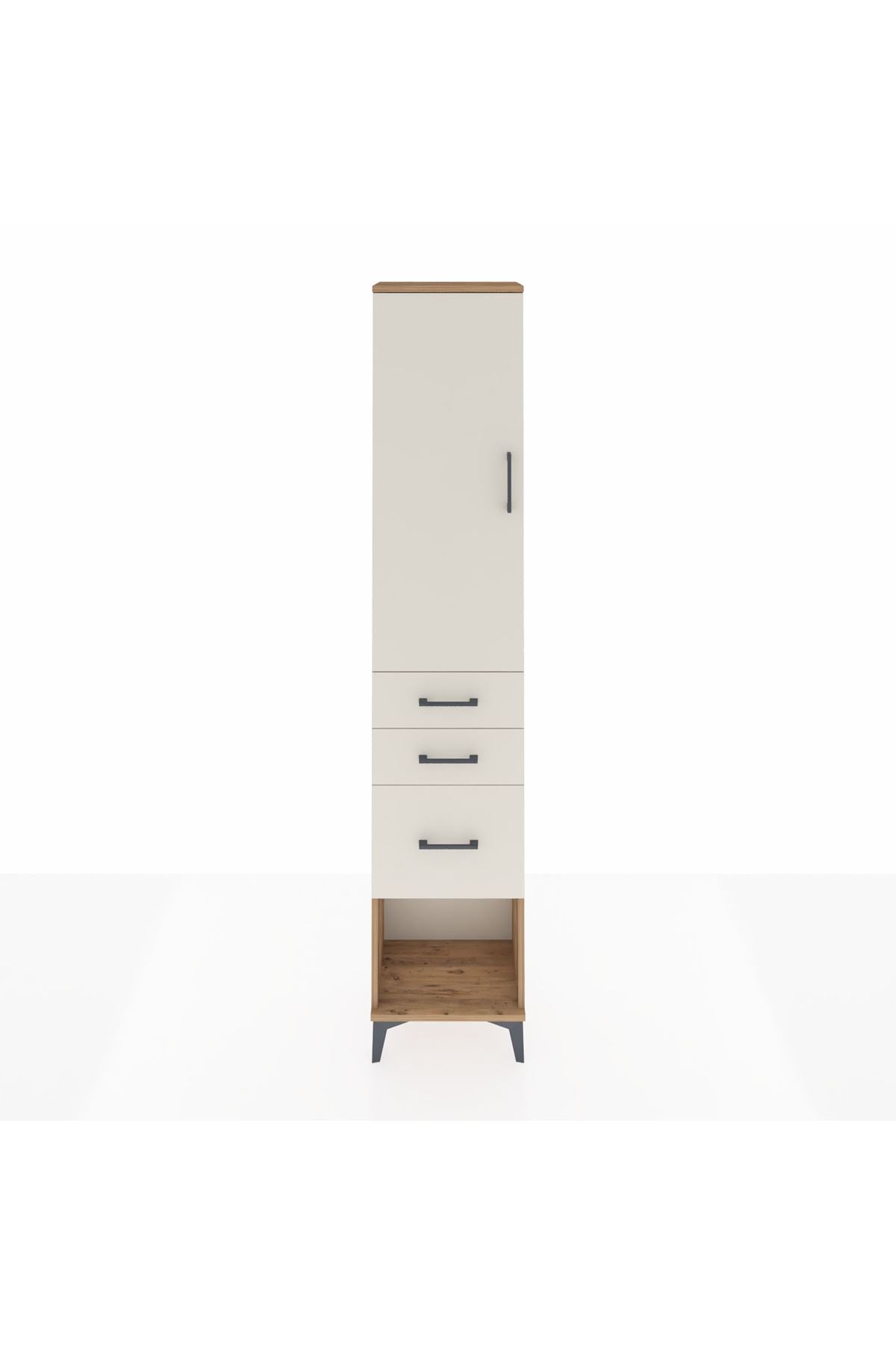 Arges Dolap 2 Raflı 3 Çekmeceli Tek Askılı 44x30x221 - S28M150V7A