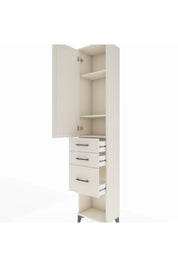 Arges Dolap 3 Raflı 3 Çekmeceli Tek Kapaklı 44x30x221 Aytaşı-Aytaşı