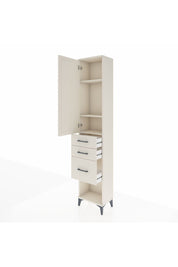 Arges Dolap 3 Raflı 3 Çekmeceli Tek Kapaklı 44x30x221 Aytaşı-Aytaşı