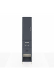 Arges Dolap 3 Raflı 3 Çekmeceli Tek Kapaklı 44x30x221 Antrasit-Antrasit