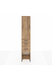 Arges Dolap 3 Raflı 3 Çekmeceli Tek Kapaklı 44x30x221 Çam-Çam