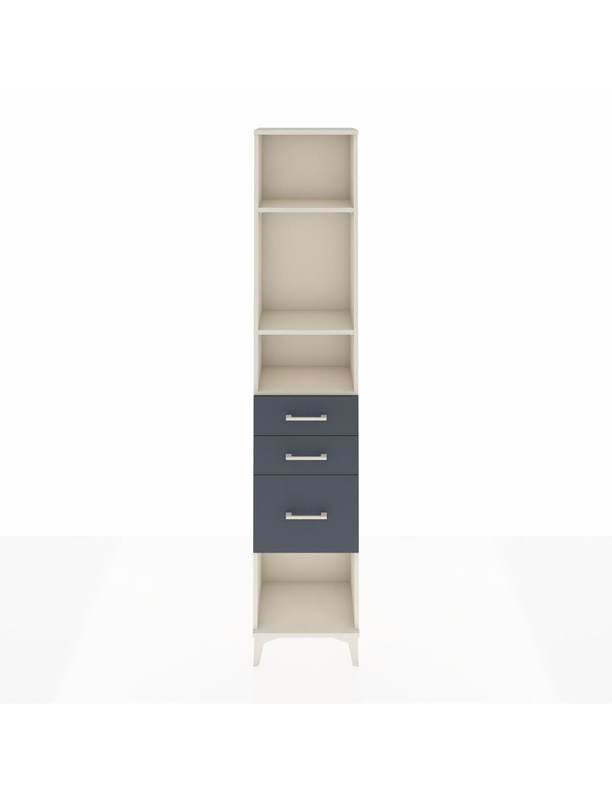 Arges Dolap 3 Raflı 3 Çekmeceli 44x30x221 Aytaşı-Antrasit