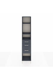 Arges Dolap 3 Raflı 3 Çekmeceli 44x30x221 Antrasit-Antrasit