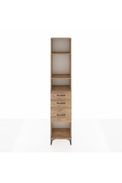 Arges Dolap 3 Raflı 3 Çekmeceli 44x30x221 Çam-Çam