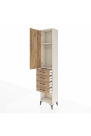 Arges Dolap 2 Raflı 4 Çekmeceli Tek Askılı 44x30x221 Aytaşı-Çam