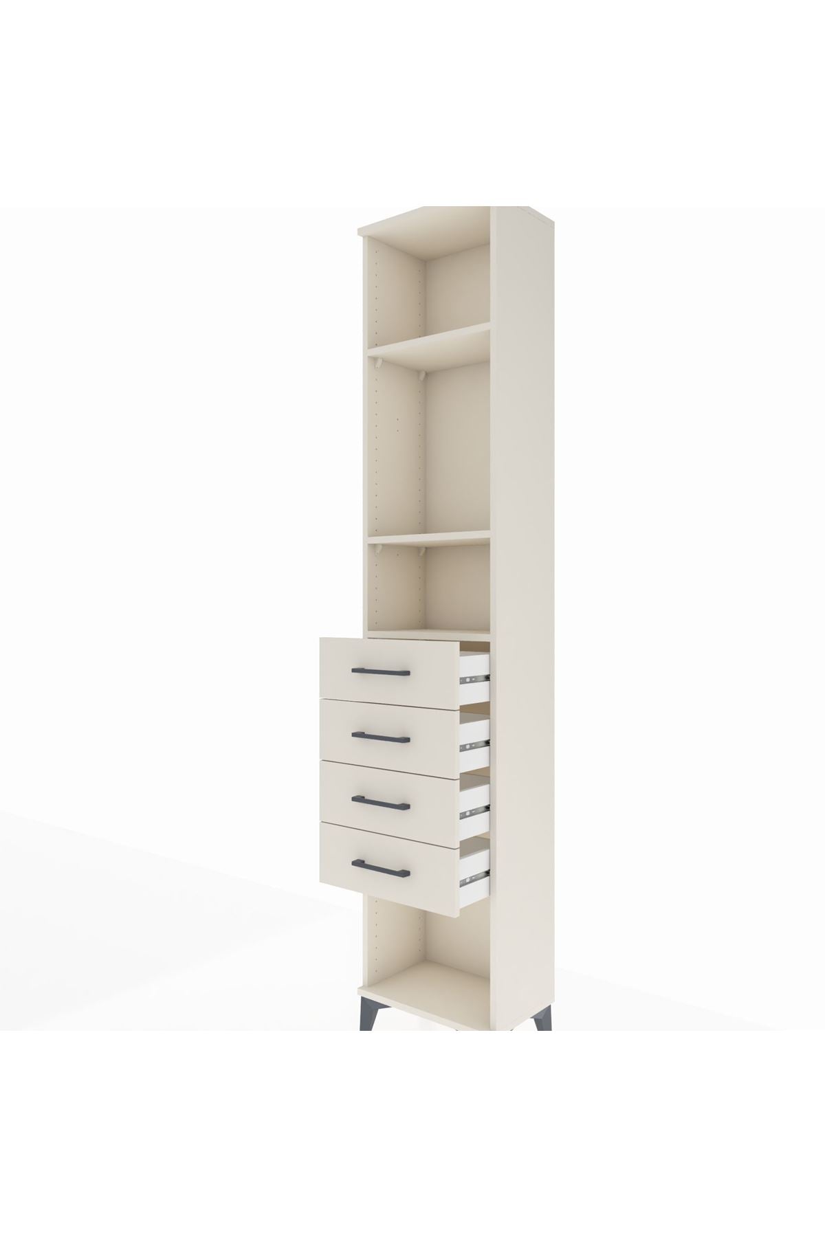 Arges Dolap 3 Raflı 4 Çekmeceli 44x30x221 Aytaşı-Aytaşı