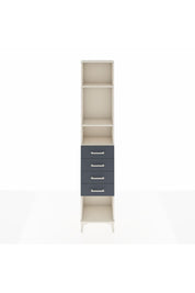 Arges Dolap 3 Raflı 4 Çekmeceli 44x30x221 Aytaşı-Antrasit