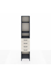 Arges Dolap 3 Raflı 4 Çekmeceli 44x30x221 Antrasit-Aytaşı