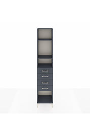 Arges Dolap 3 Raflı 4 Çekmeceli 44x30x221 Antrasit-Antrasit