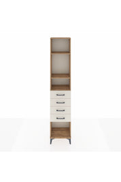 Arges Dolap 3 Raflı 4 Çekmeceli 44x30x221 Çam-Aytaşı