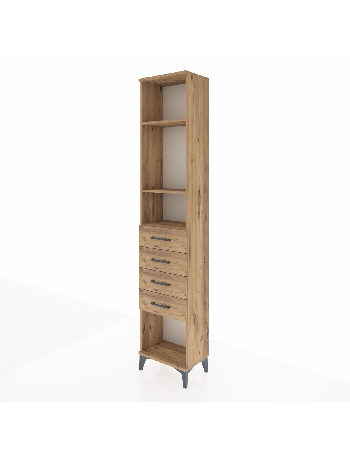 Arges Dolap 3 Raflı 4 Çekmeceli 44x30x221 - S28M155V9A