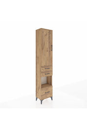 Arges Dolap 3 Raflı 3 Çekmeceli Tek Askılı 44x30x221 Çam-Çam