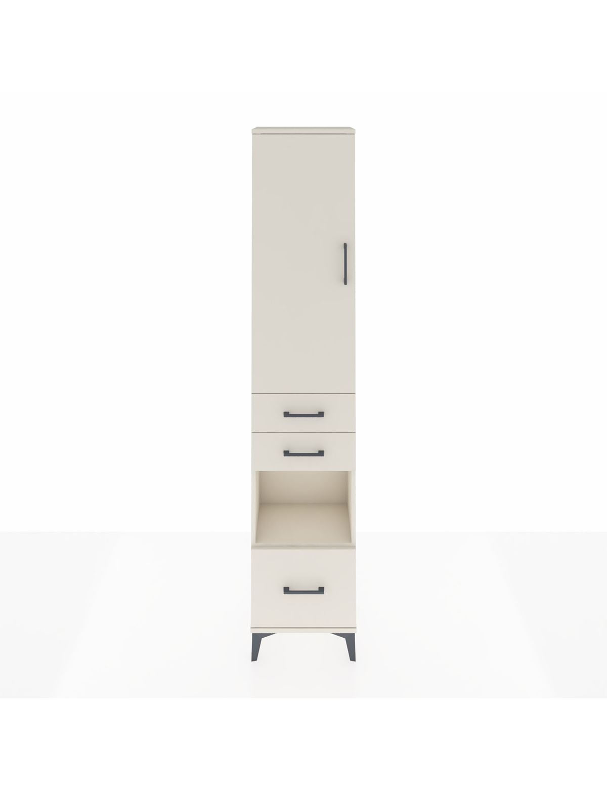 Arges Dolap 4 Raflı 3 Çekmeceli Tek Kapaklı 44x30x221 Aytaşı-Aytaşı