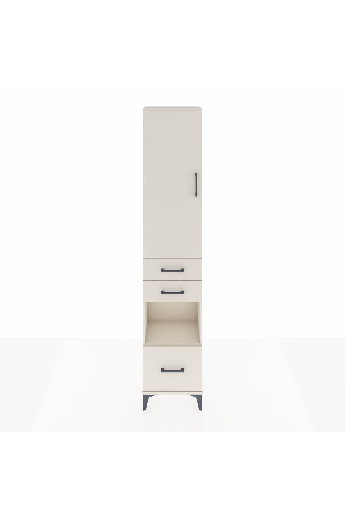 Arges Dolap 4 Raflı 3 Çekmeceli Tek Kapaklı 44x30x221 Aytaşı-Aytaşı