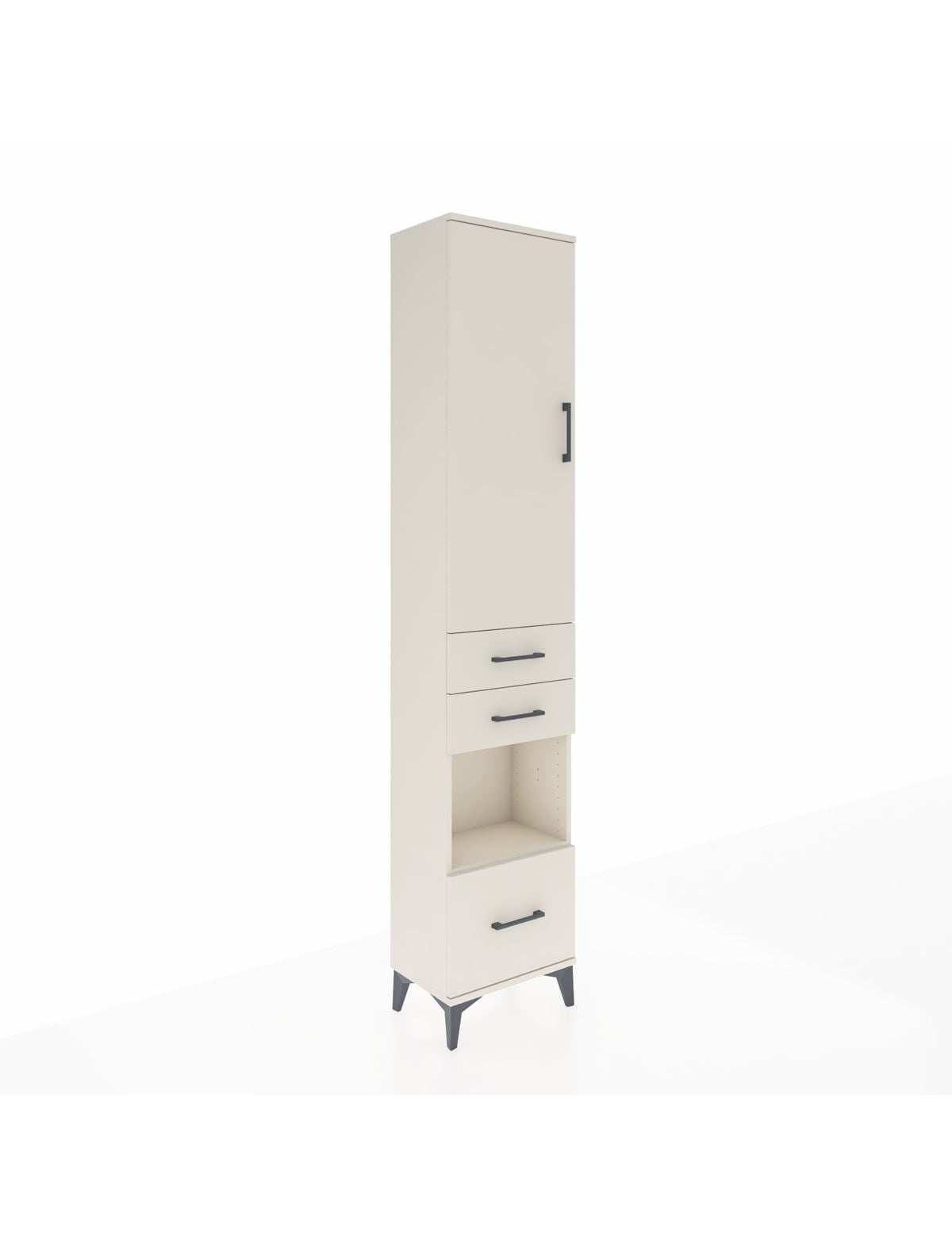 Arges Dolap 4 Raflı 3 Çekmeceli Tek Kapaklı 44x30x221 Aytaşı-Aytaşı