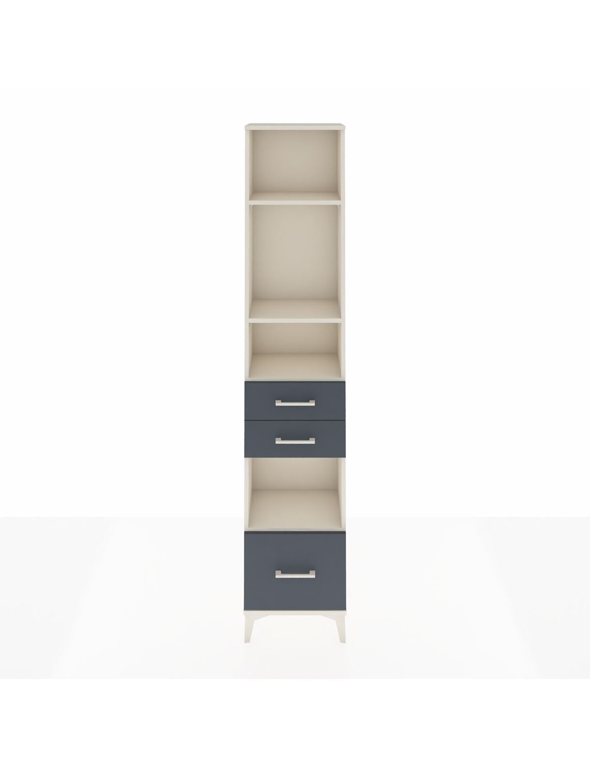 Arges Dolap 4 Raflı 3 Çekmeceli 44x30x221 Aytaşı-Antrasit