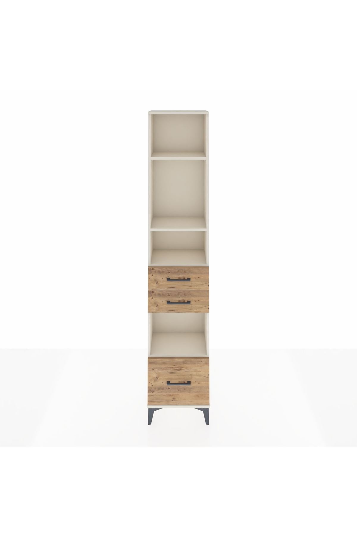 Arges Dolap 4 Raflı 3 Çekmeceli 44x30x221 Aytaşı-Çam