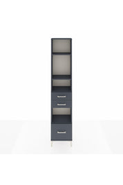 Arges Dolap 4 Raflı 3 Çekmeceli 44x30x221 Antrasit-Antrasit