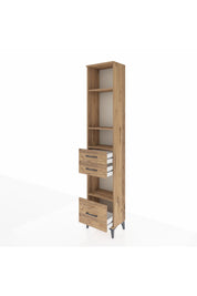 Arges Dolap 4 Raflı 3 Çekmeceli 44x30x221 Çam-Çam