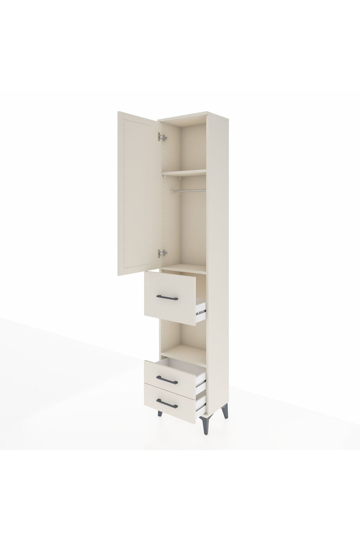 Arges Dolap 3 Raflı 3 Çekmeceli Tek Askılı 44x30x221 Aytaşı-Aytaşı