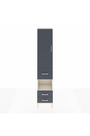 Arges Dolap 3 Raflı 3 Çekmeceli Tek Askılı 44x30x221 Aytaşı-Antrasit