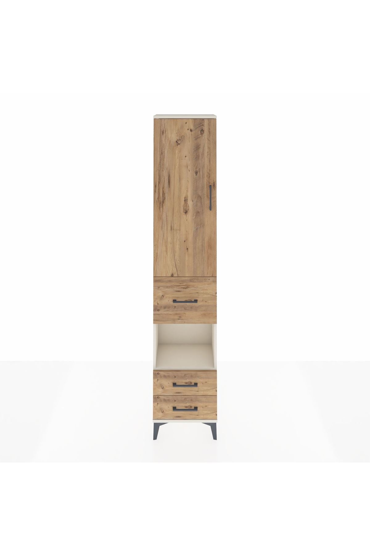 Arges Dolap 3 Raflı 3 Çekmeceli Tek Askılı 44x30x221 Aytaşı-Çam