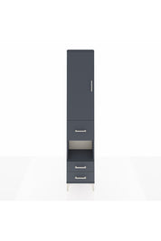 Arges Dolap 3 Raflı 3 Çekmeceli Tek Askılı 44x30x221 Antrasit-Antrasit