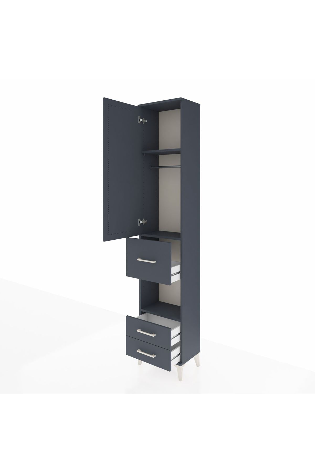 Arges Dolap 3 Raflı 3 Çekmeceli Tek Askılı 44x30x221 - S28M159V5A